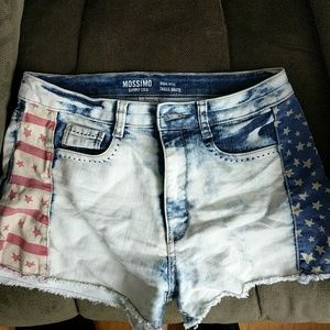 Short Shorts with American Flag design
